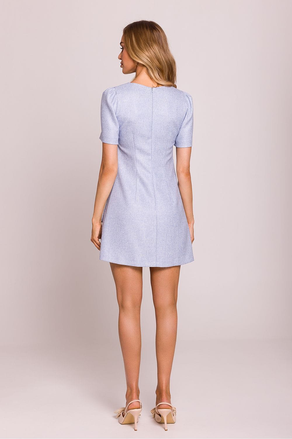 robe courte vintage chic style rétro pour cocktail ou soirée habillée estivale, manches courtes