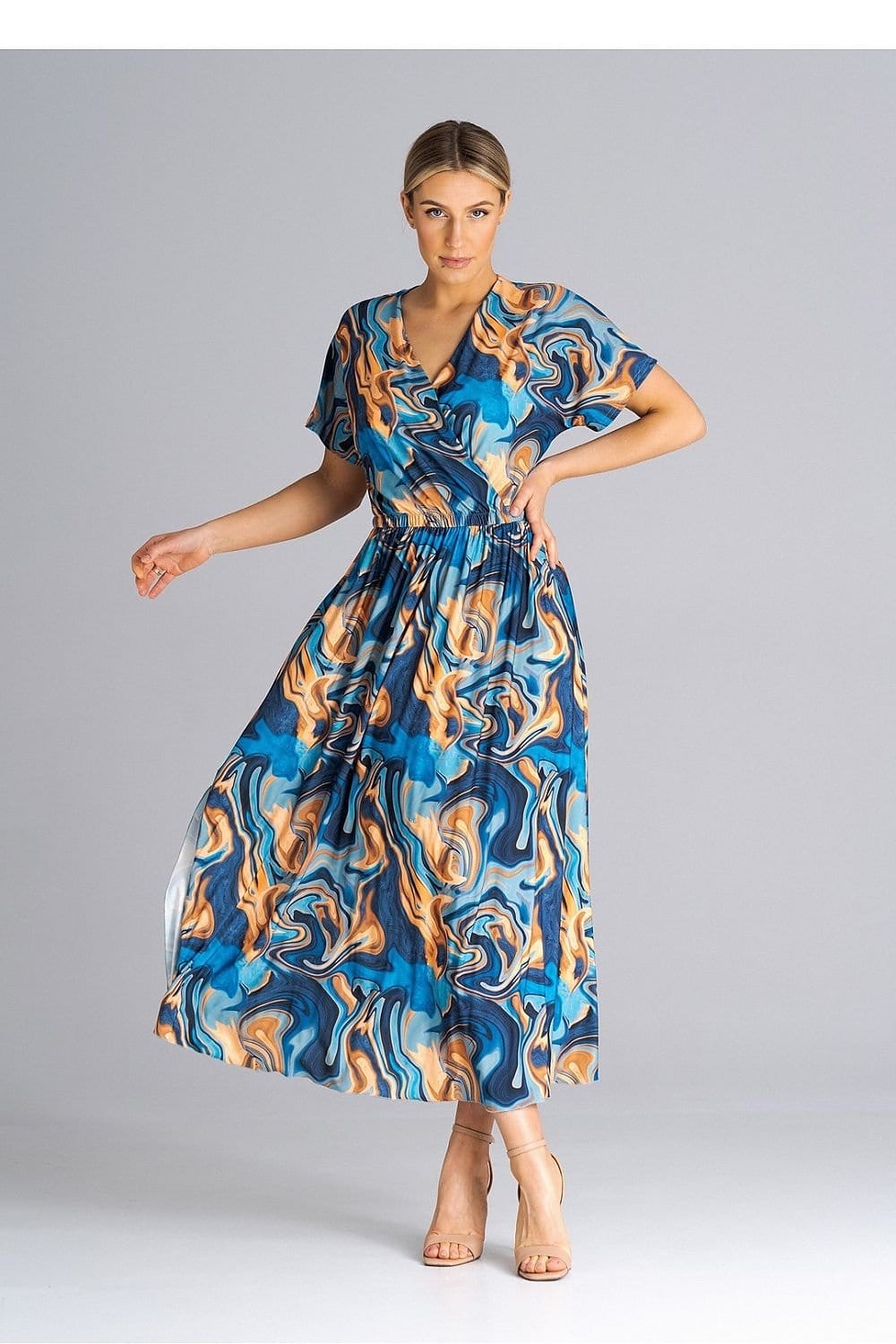 robe été casual longue manches courtes fluide femme parfaite pour les journées chaudes et décontractées