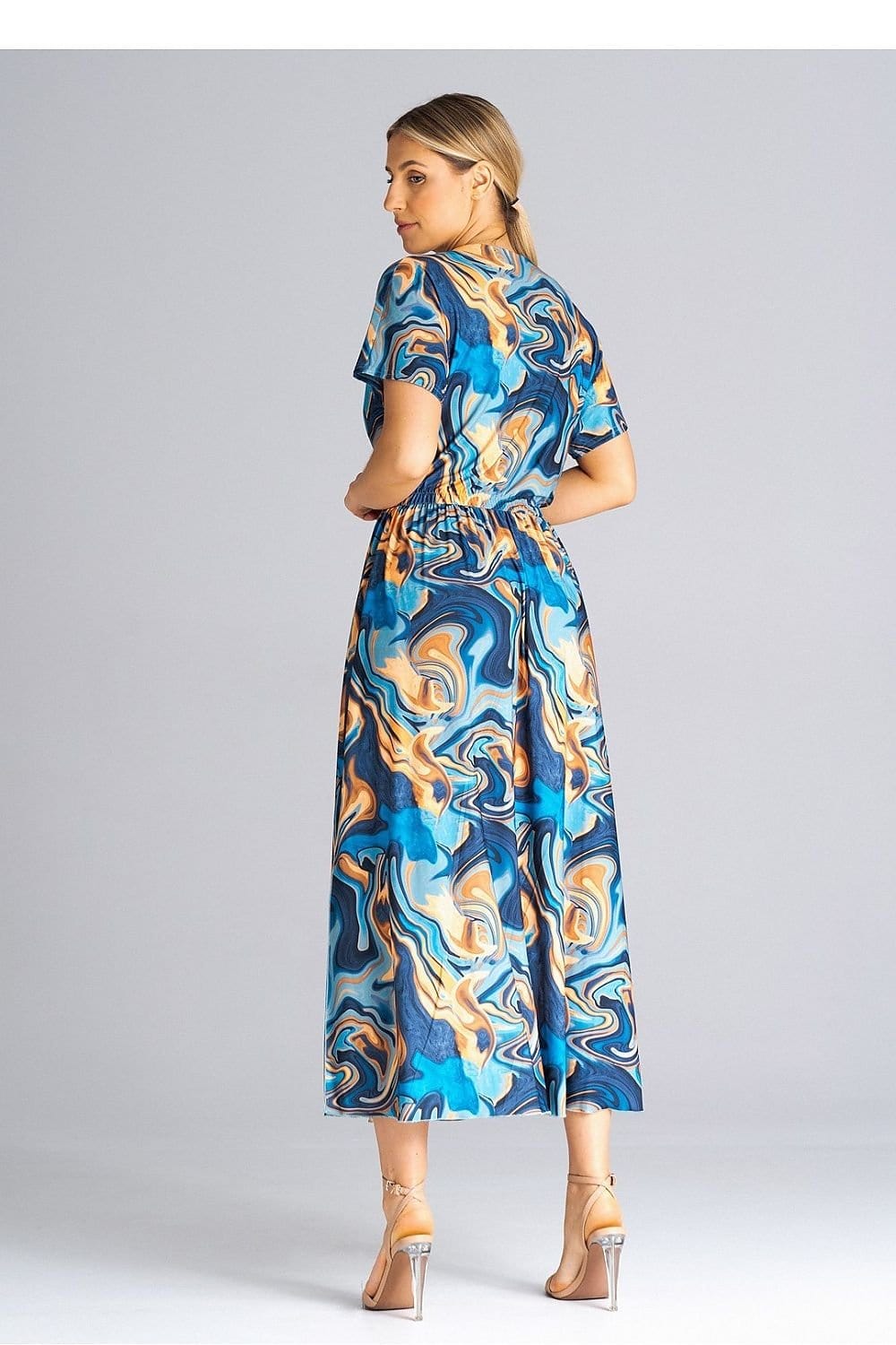 robe été casual longue et fluide à manches courtes parfaite pour les journées estivales décontractées