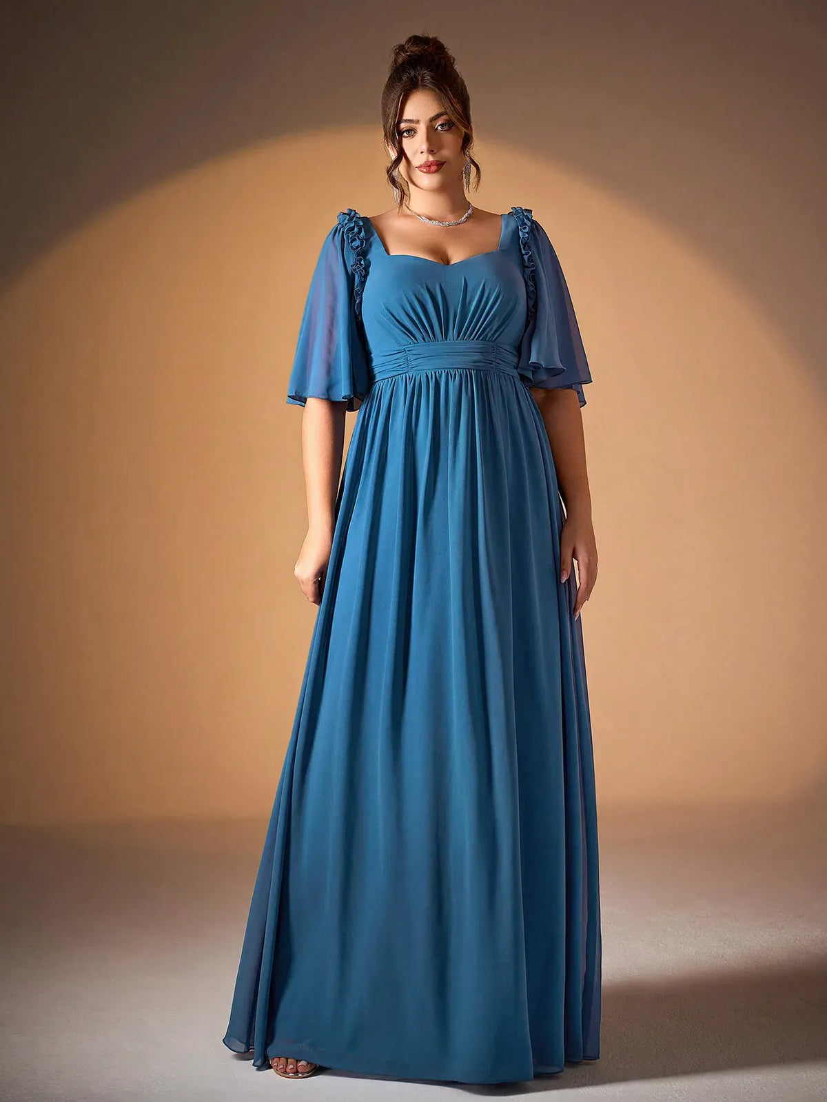 Robe demoiselle d'honneur bleue grande taille