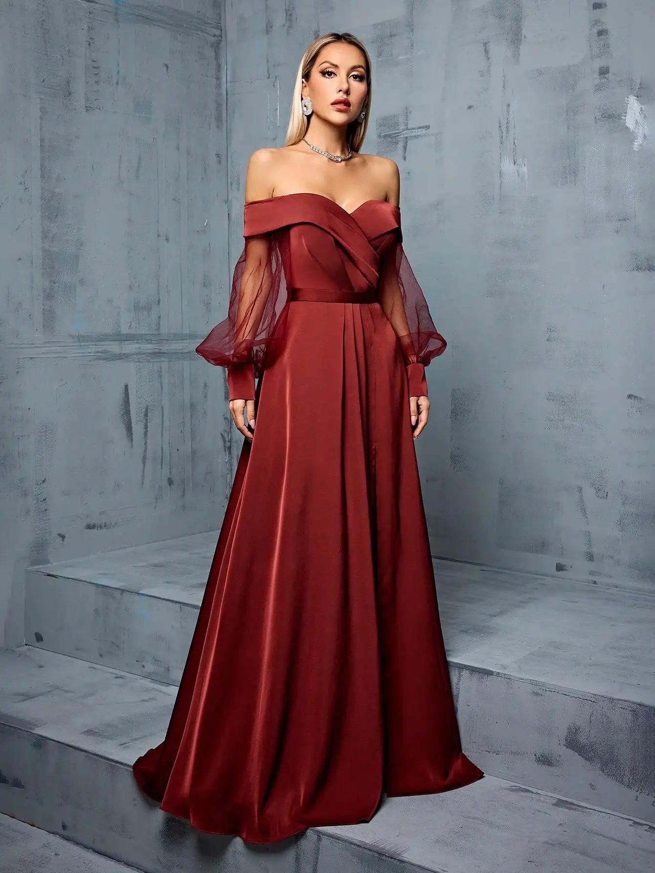 Robe demoiselle d'honneur longue bustier terracotta