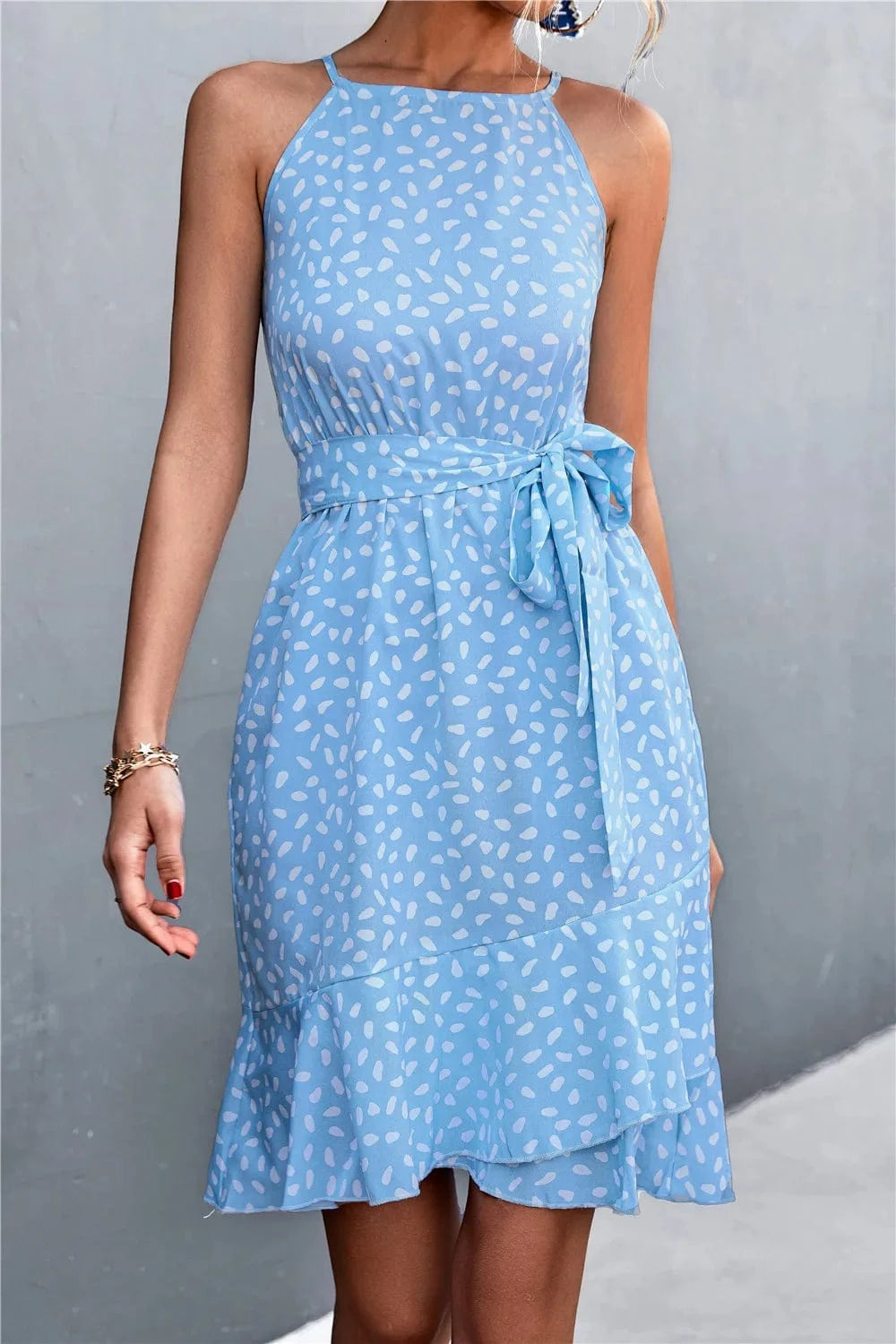 robe été bohème courte à bretelles fluide femme idéale pour la plage ou un mariage champêtre