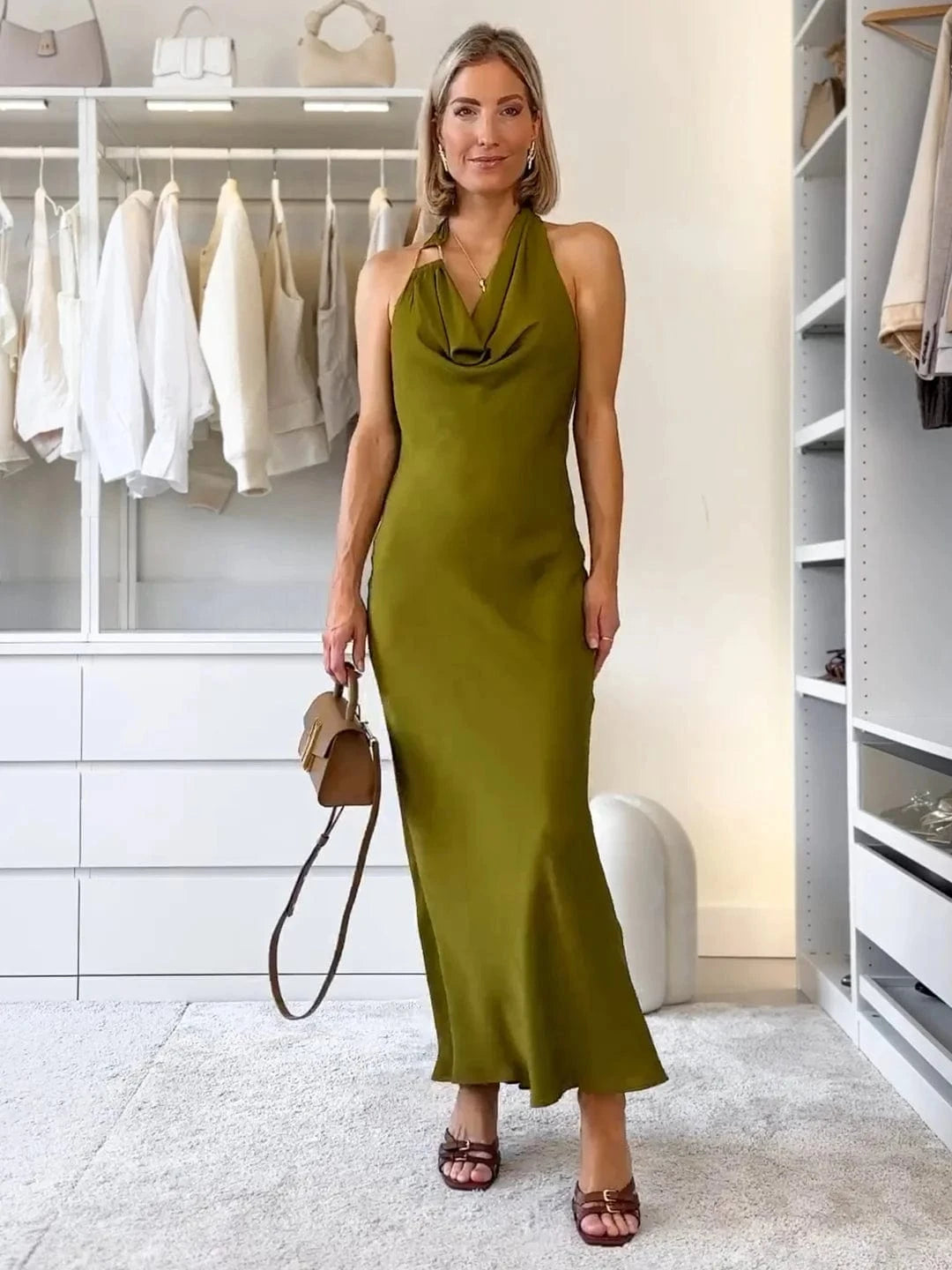 robe mère de la mariée longue chic pour mariage grande taille fluide femme manches courtes prune