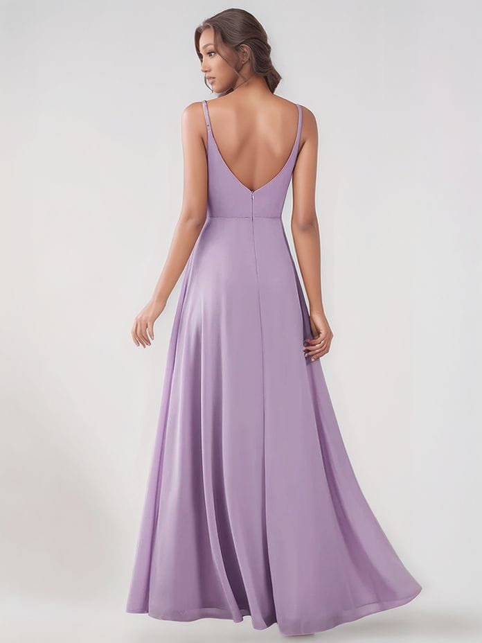 Robe pour invitée au mariage lilas longue