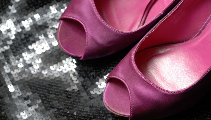 chaussures roses pour robe sequin