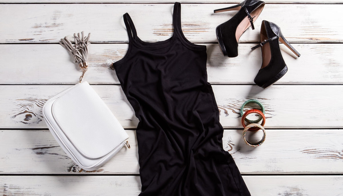 robe courte noir femme
