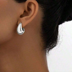 Boucles d'oreilles goutte d'eau argent