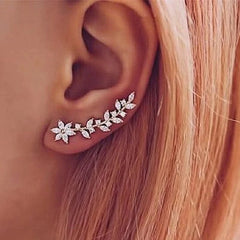 Boucles d'oreilles grimpantes zircons
