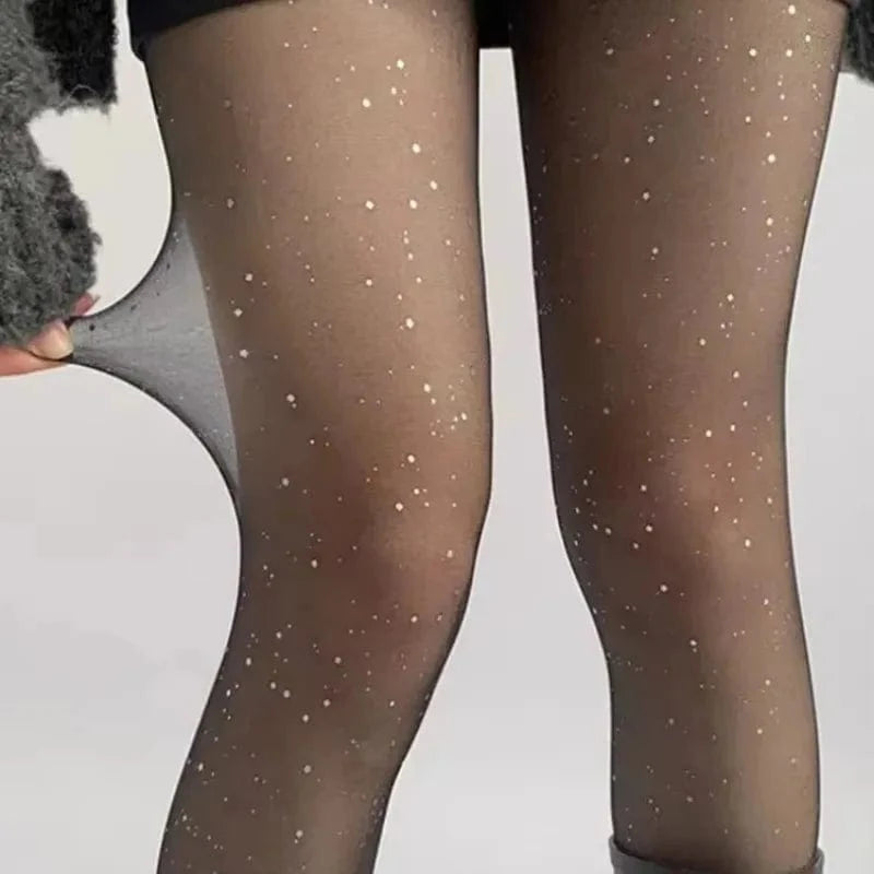 collant pailleté soirée chic noir moulant femme pour nouvel an ou soirée festive tendance