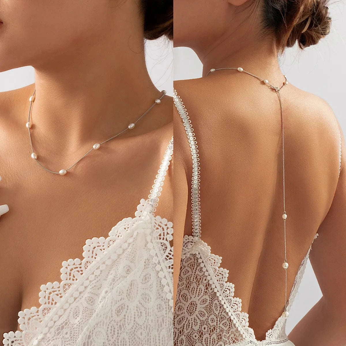 robe dos nu soirée chic noire longue moulante à col bijou élégant pour mariage invité glamour