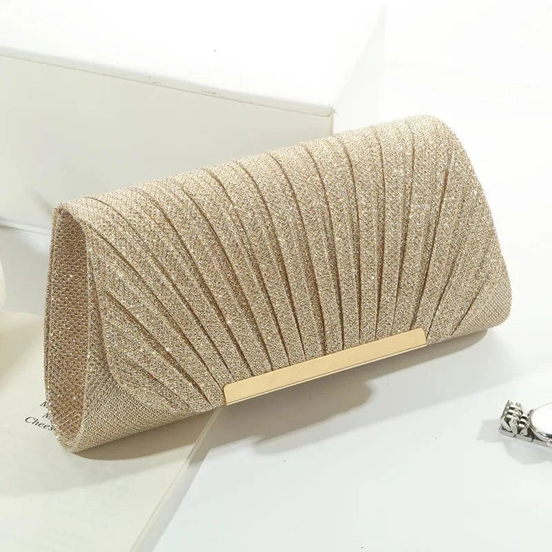 pochette dorée soirée chic à paillettes élégante pour mariage invité ou évènement habillé