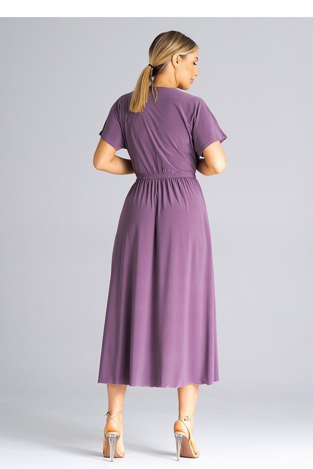 robe été casual longue manches courtes fluide style trapèze idéale pour les journées estivales