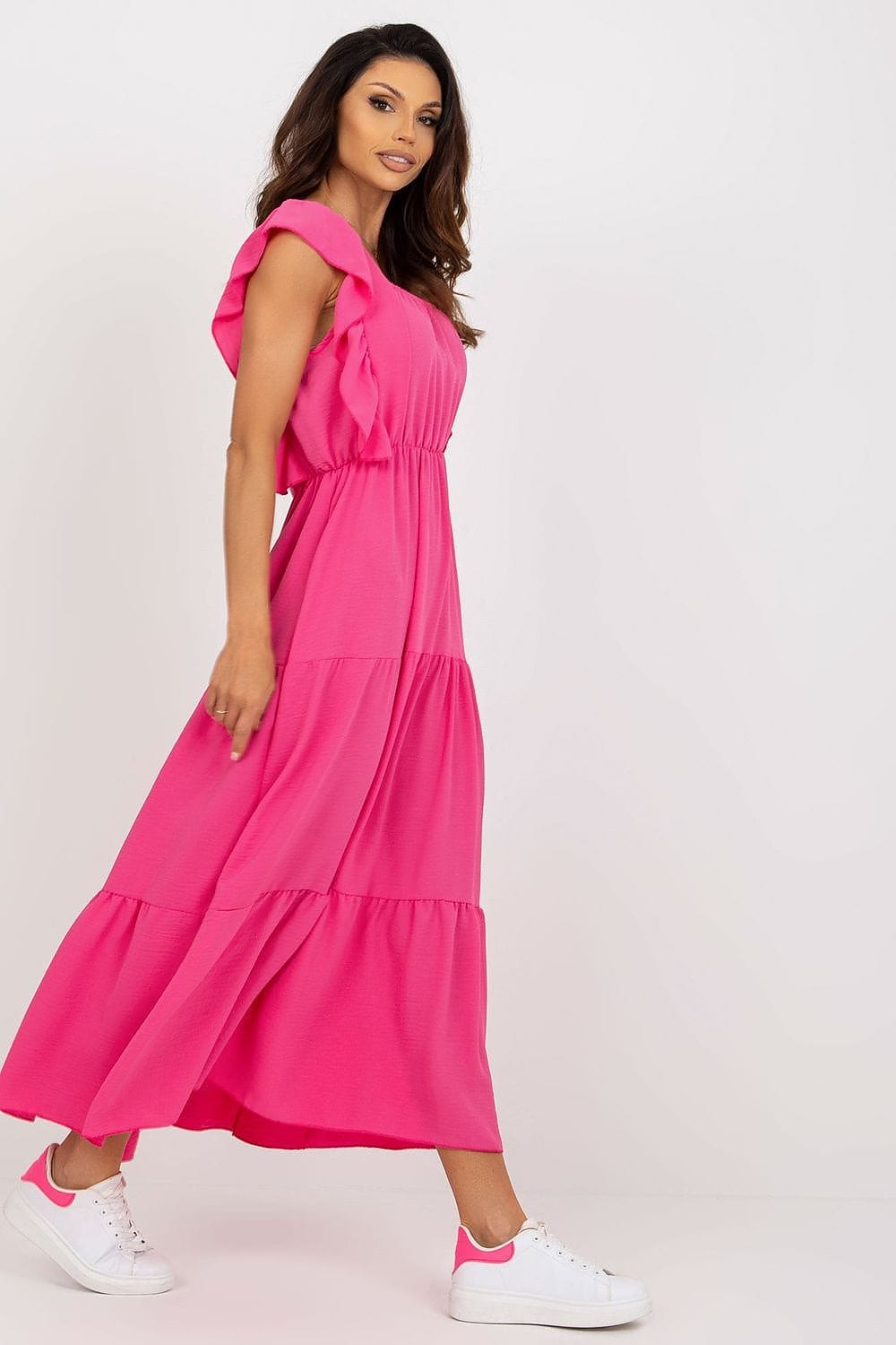 robe été bohème champêtre longue fluide femme sans manches coupe trapèze idéale mariage invité chic