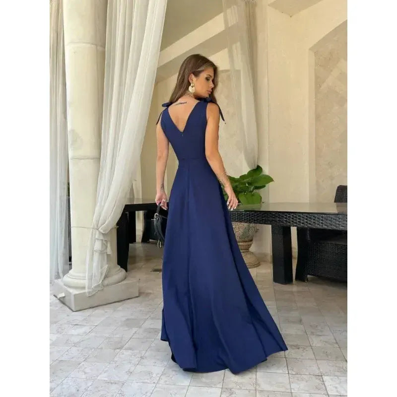 Robe de soirée longue chic avec fente haute