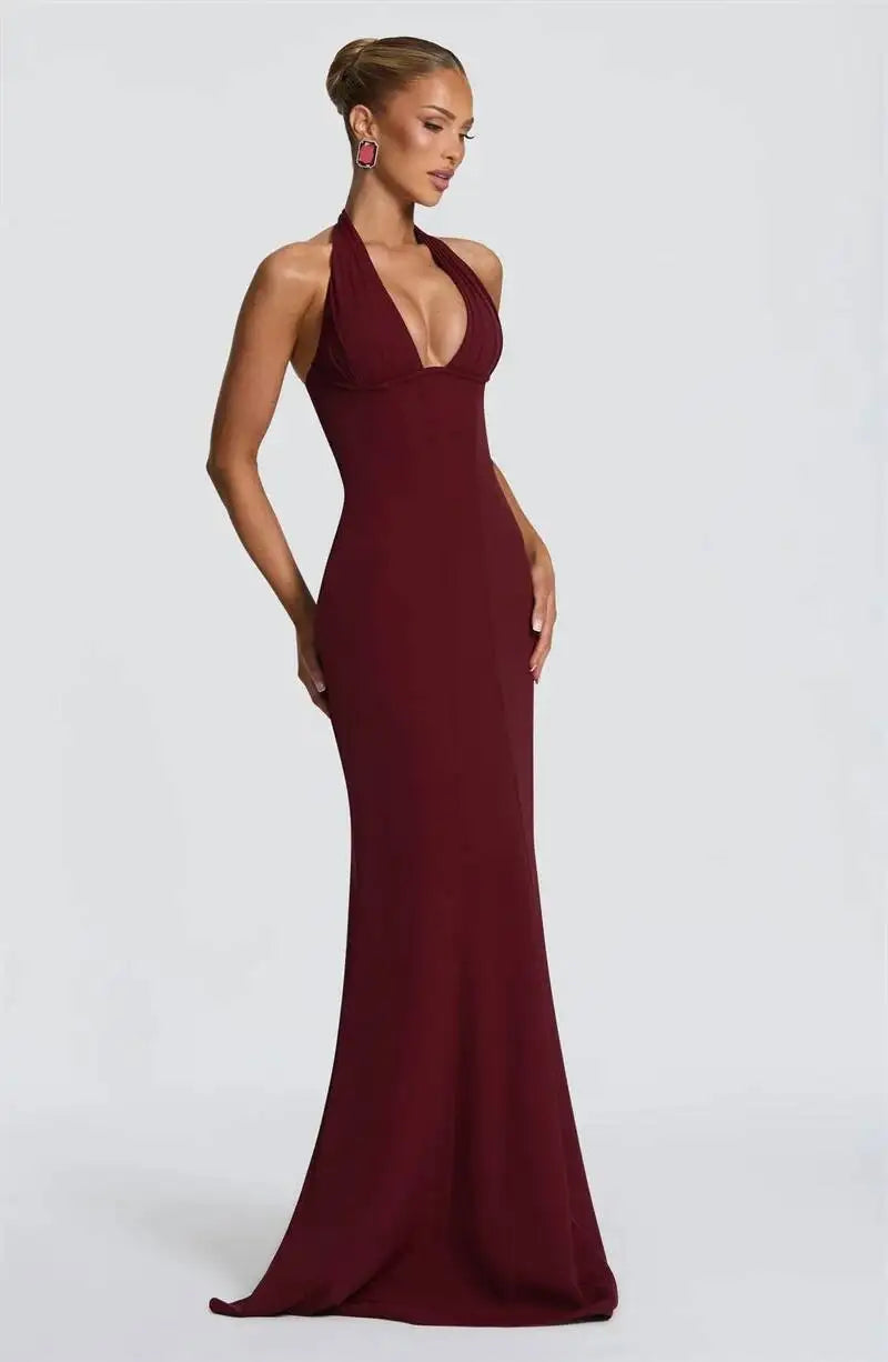Robe de soirée longue moulante épaules dénudées