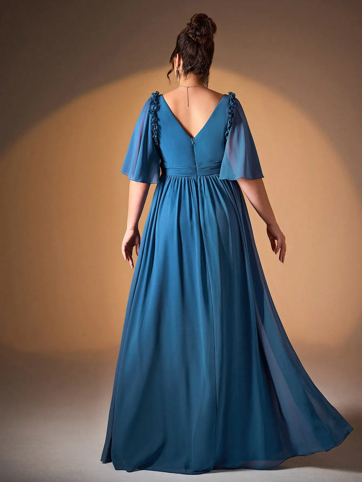 Robe demoiselle d'honneur bleue grande taille