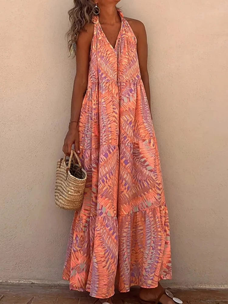 robe été longue épaules dénudées fluide volantée chic pour plage ou cocktail en gaze de coton légère