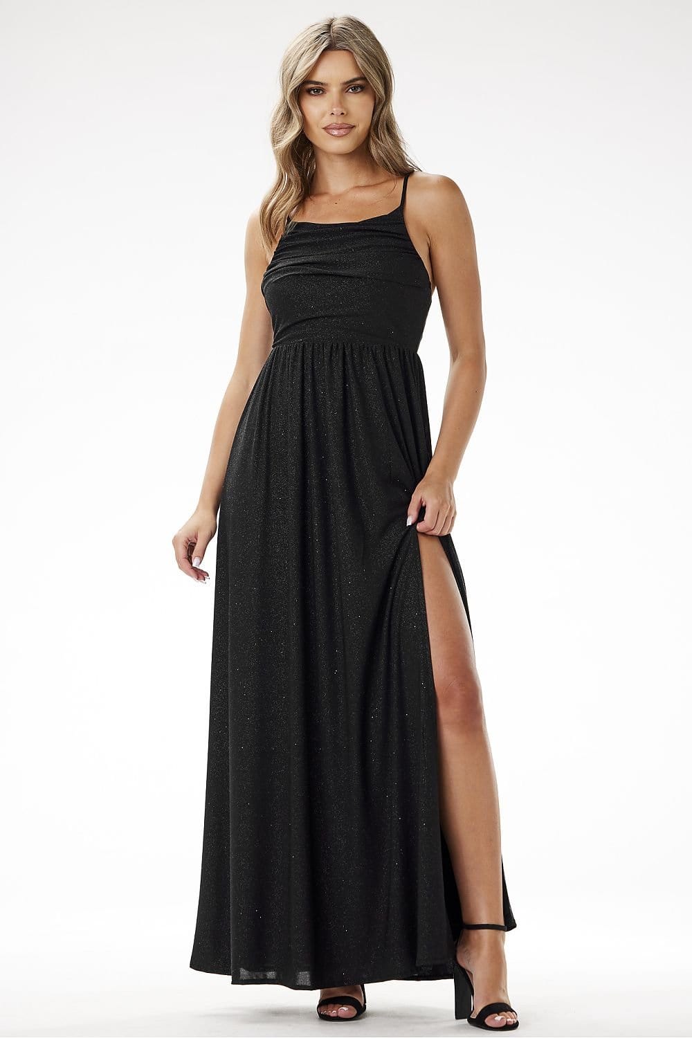 robe soirée sequin longue fendue gala chic moulante fendue dorée manches longues princesse