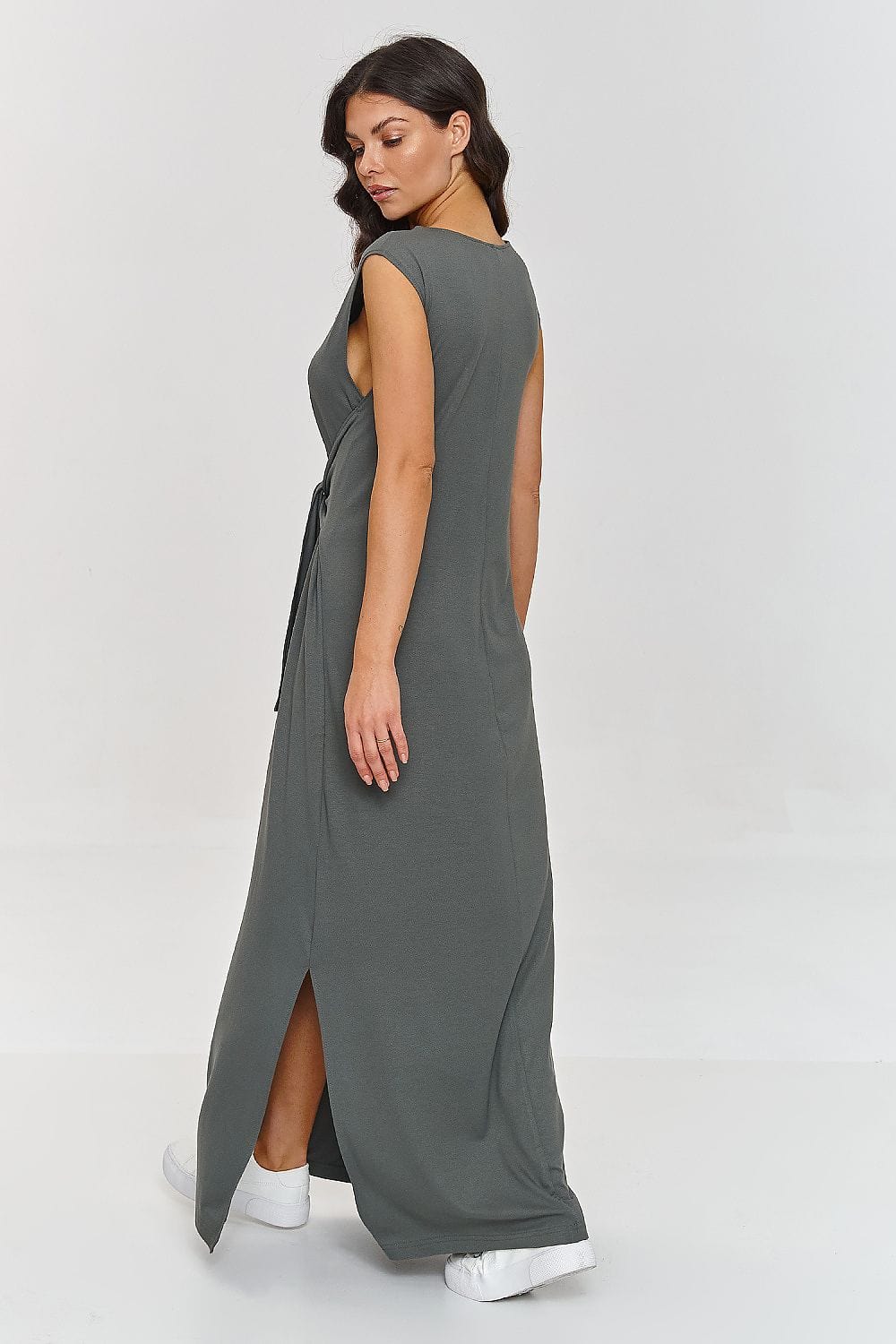 robe été longue casual sans manches fluide femme pour plage ou vacances look décontracté chic