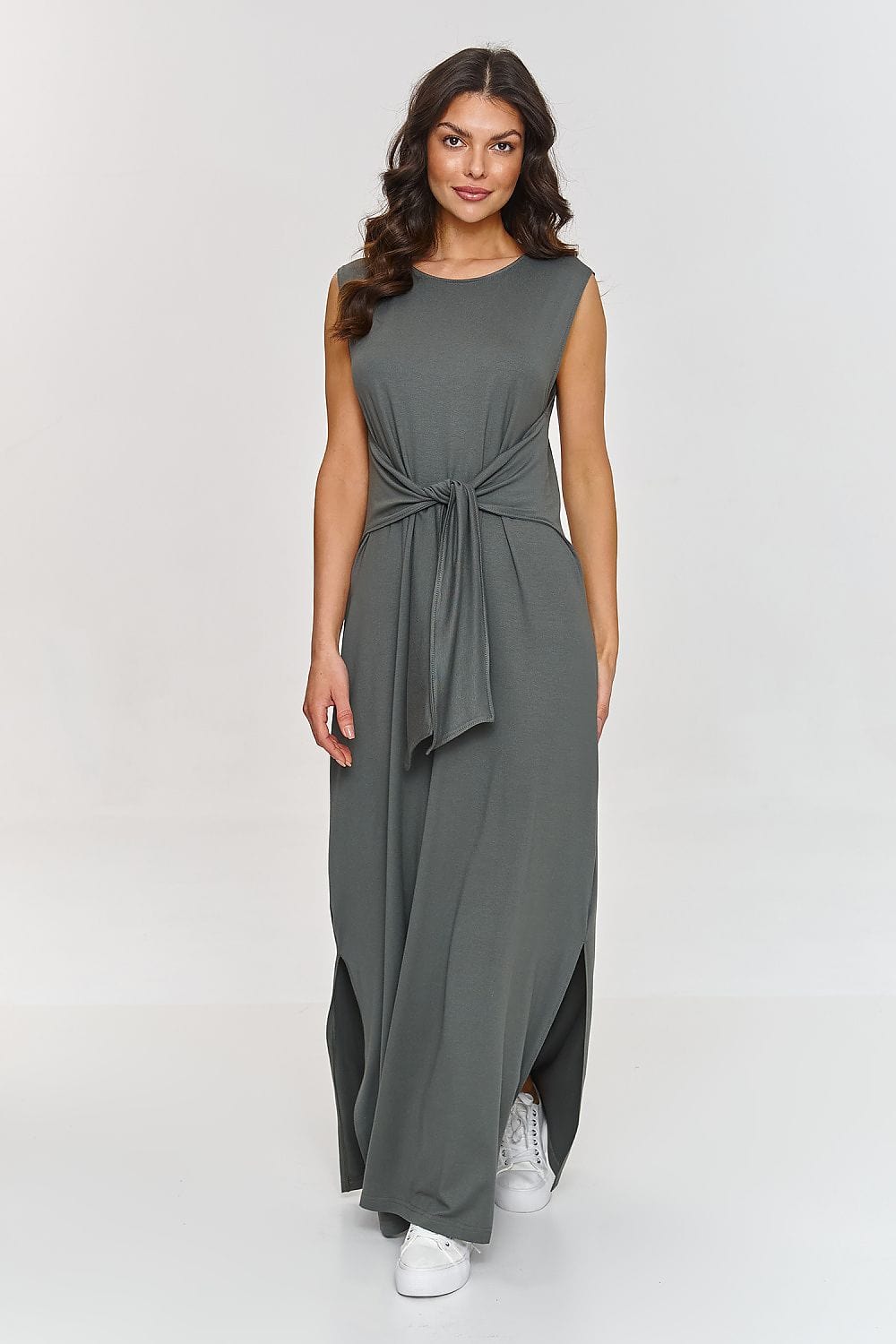 robe été longue casual sans manches coupe droite fluide idéale pour un look décontracté chic