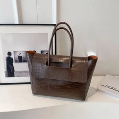 Sac à main crocodile marron