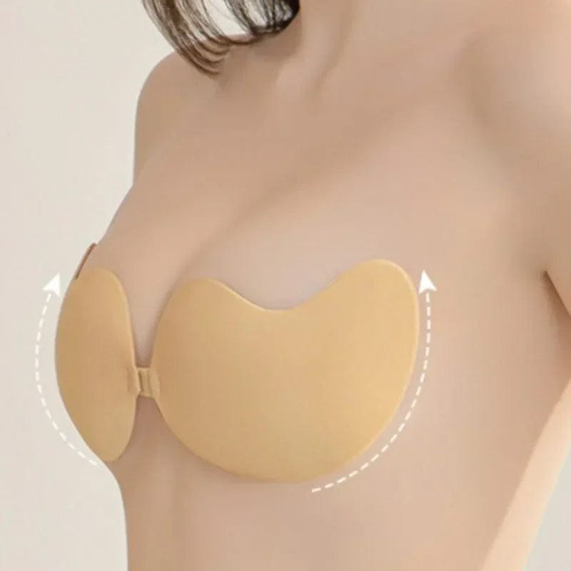 Soutien-gorge adhésif invisible dos nu pour robe soirée chic sans manches ou décolleté plongeant
